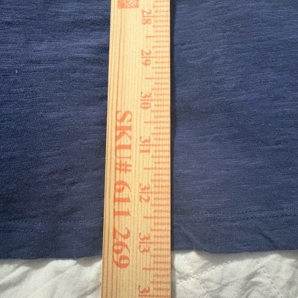 Philosophy Blue Mini T Shirt Dress with Red Embroidered Flowers. 100% Cotton - Picture 10 of 11